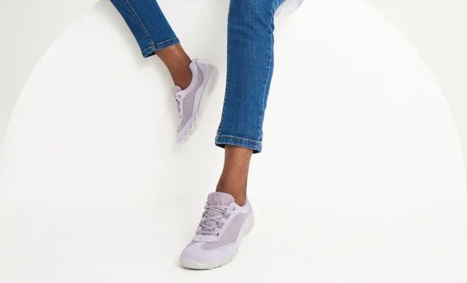 An image of a model wearing our Leona shoes