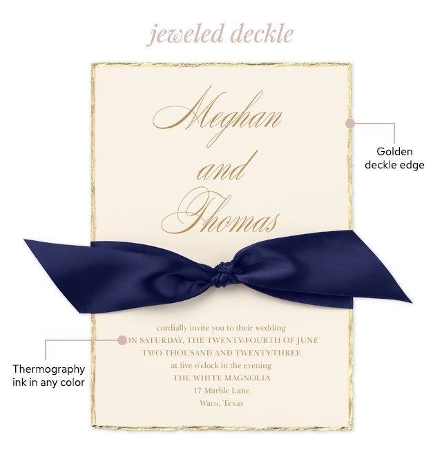 Jeweled Deckle - Invitation