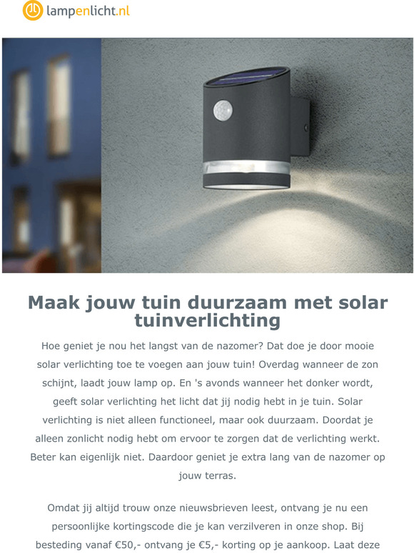 Geniet van de nazomer met solar buitenverlichting