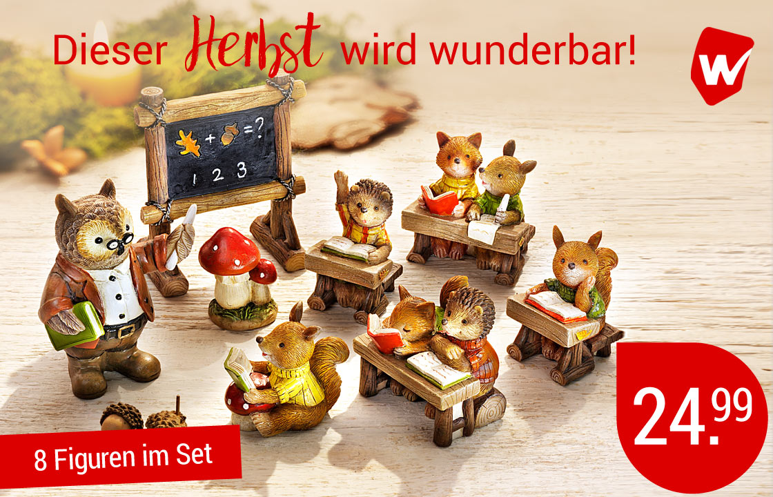 Herbstdeko-Set "Waldtierschule" - hier klicken!