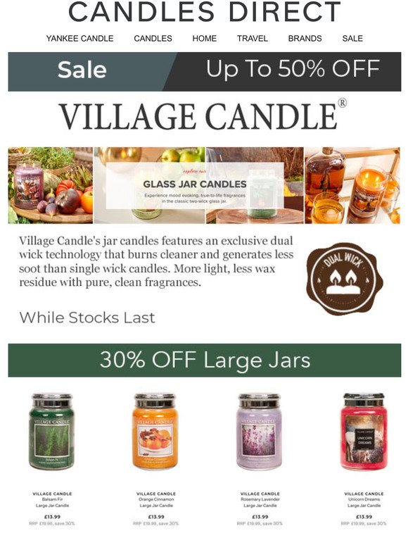 Village Candle - More Reductions ! Up To 50% OFF
