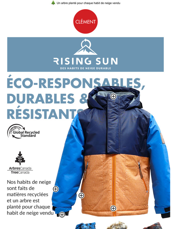 CLEMENT Rising Sun les habits de neige durables Milled