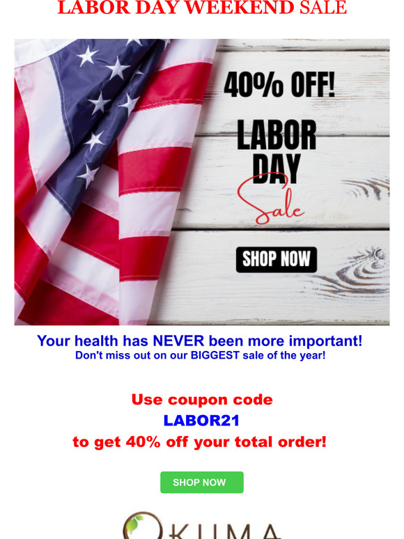 Labor Day Deals are here + take 40% off!