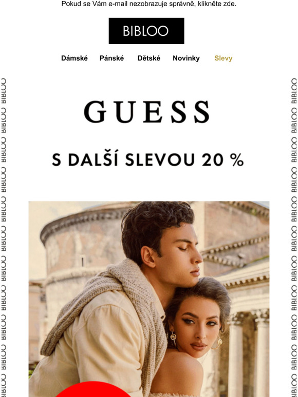 GUESS s dodatenou slevou 20 %