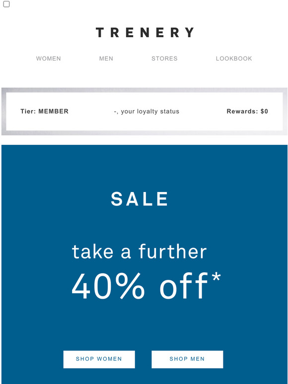 Trenery Take further 40 off sale styles Milled