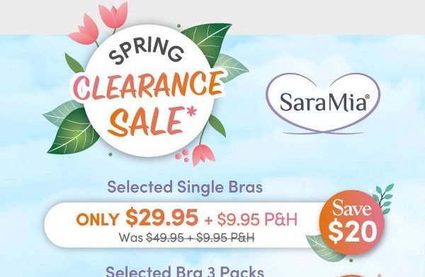 Global Shop Direct: SaraMia Bra: Spring Clearance Sale ON NOW!