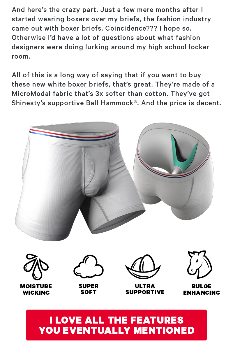 Shinesty Ball Hammock Testicular Support Underwear, Big Mens Underwear  with Fly