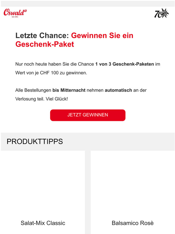 Letze Chance: Geschenk-Paket zu gewinnen!