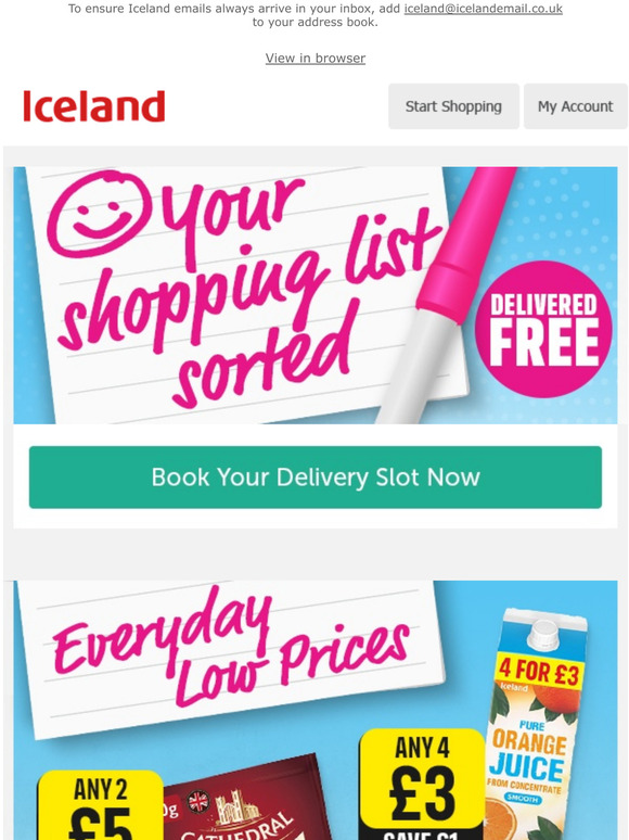 Your week sorted - Shop Now!
