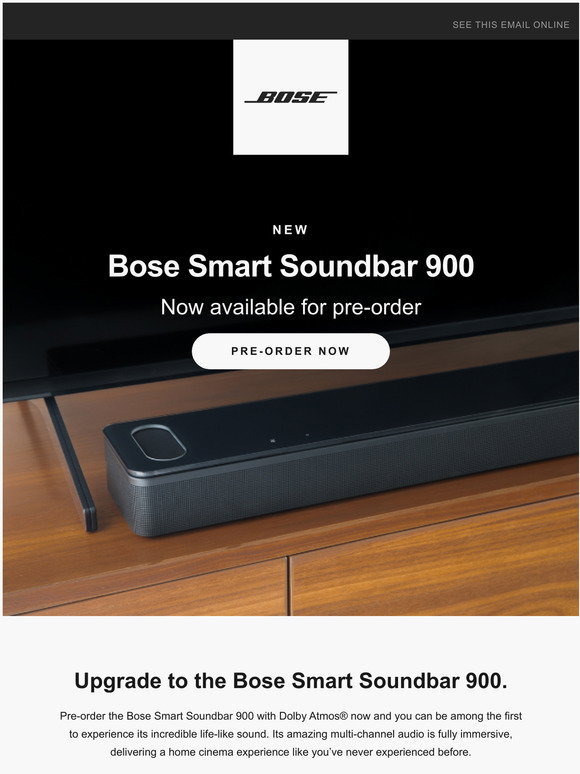 Pre-order the Bose Smart Soundbar 900 