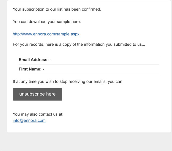 Ennora: Subscription Confirmed