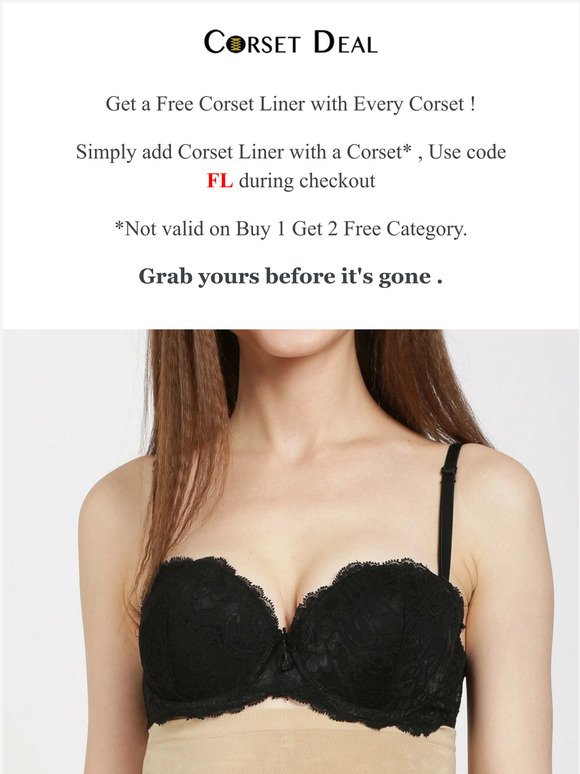 Free Corset Liner With Every Corset