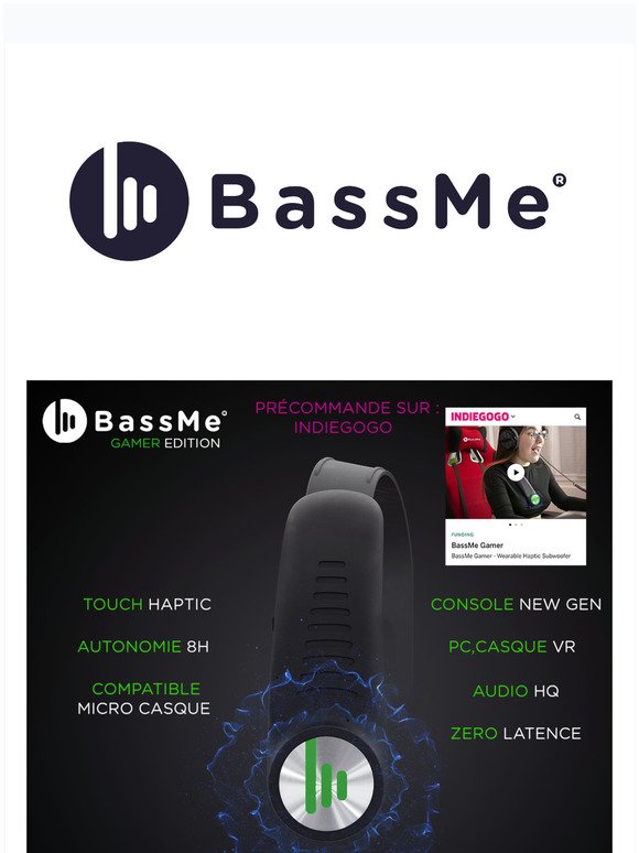 Nouveau BassMe Gamer  dcouvrir sur Indiegogo