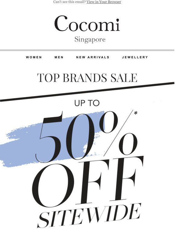 Top Brands Sale: Up to 50% off sitewide!