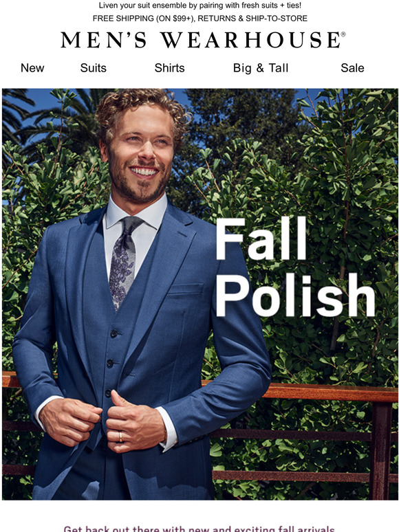 Men's Wearhouse Get ready for fall with the latest suit looks Milled