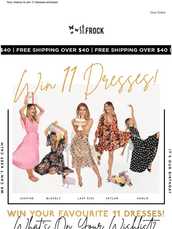 St Frock Au Win 11 Dresses Milled