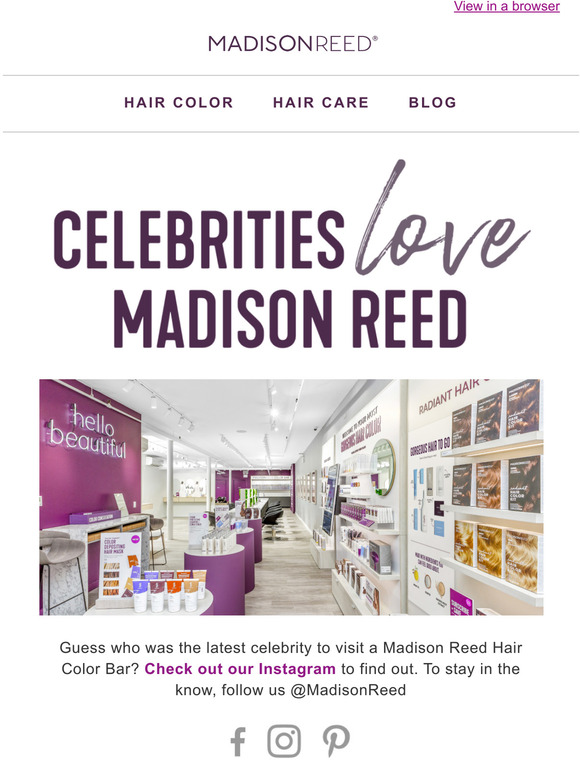 Madison Reed Youll never guess who uses Madison Reed hair color... Milled