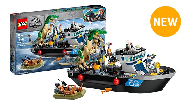 LEGO 76942 Jurassic World Baryonyx Dinosaur Boat Escape Toy