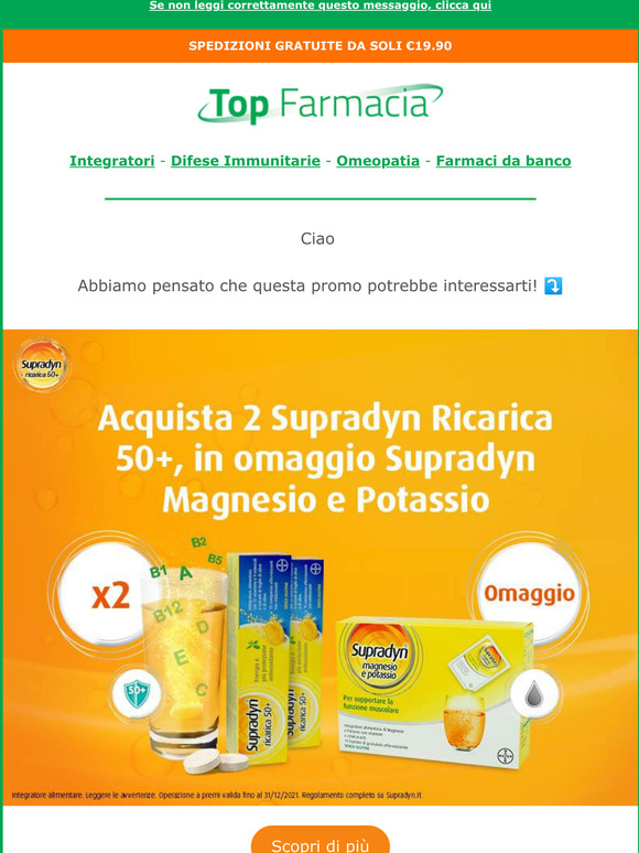 Top Farmacia - Farmacia Online Italiana: + Supradyn, + Ricarica! Scopri 