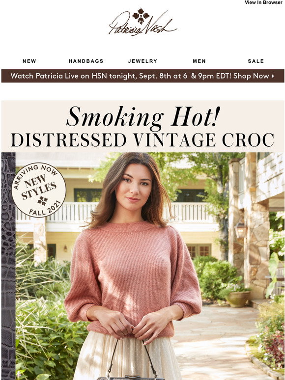 patricia nash distressed vintage croc