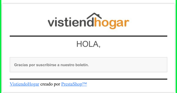 [VistiendoHogar] Confirmacin de Boletn