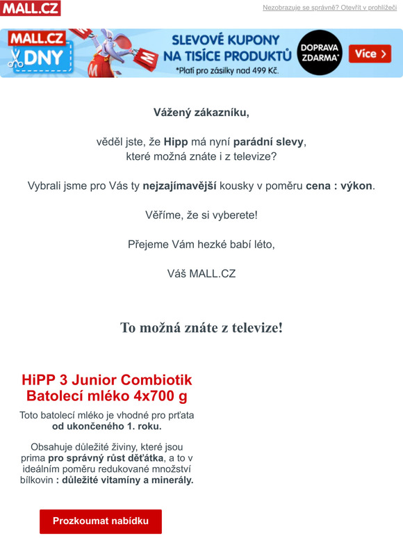 hav favorit od HiPP s dopravou zdarma