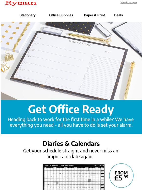 Ryman Get Office Ready With Ryman Milled