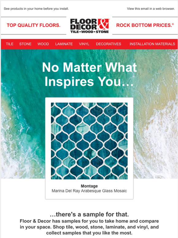 Floor & Decor Planning A Project? Samples Might Help. Milled