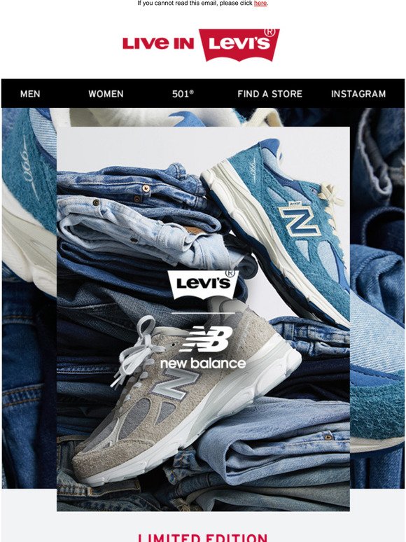 Levi's Australia: ONLINE EXCLUSIVE: Levis X New Balance 990v3 Sneaker. |  Milled