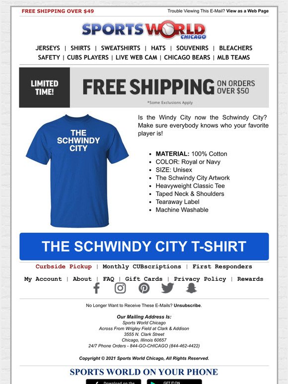  NOW AVAILABLE: The Schwindy City Tee