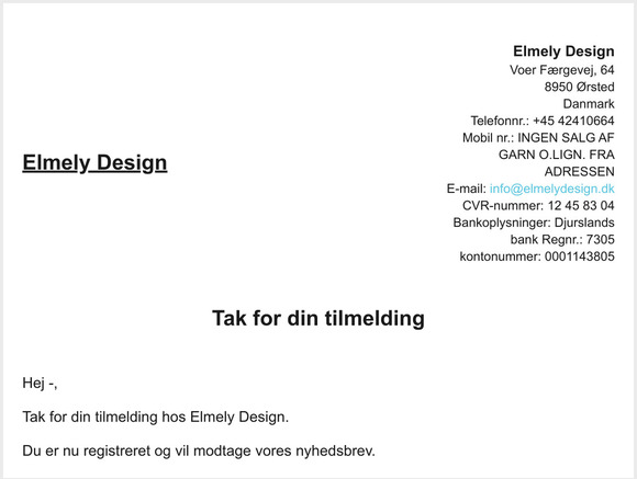 Tak for din tilmelding