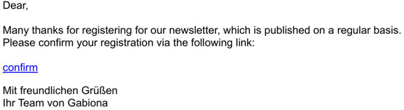 Bekrft venligst din tilmelding til vores newsletter