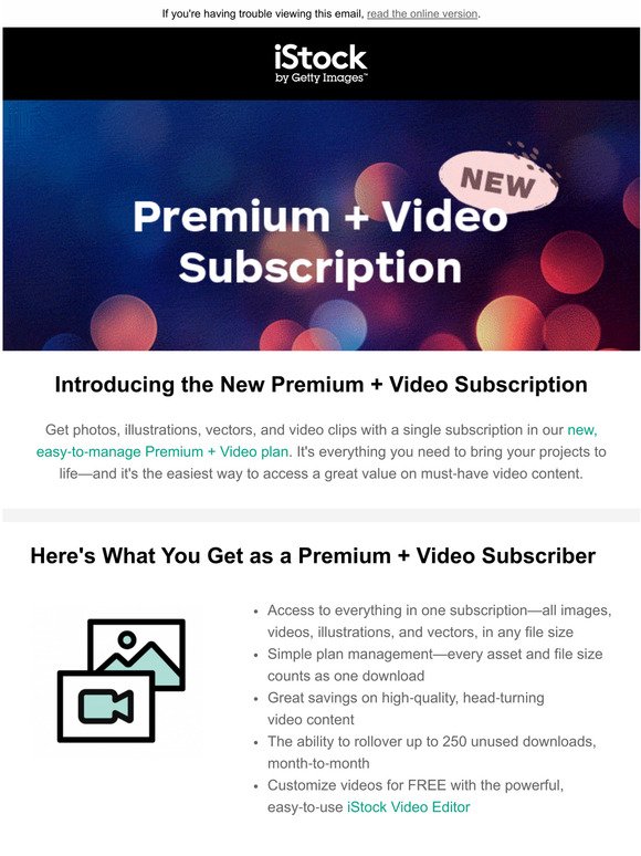 Just Launched: Access All Videos & Images with the Premium + Video Plan