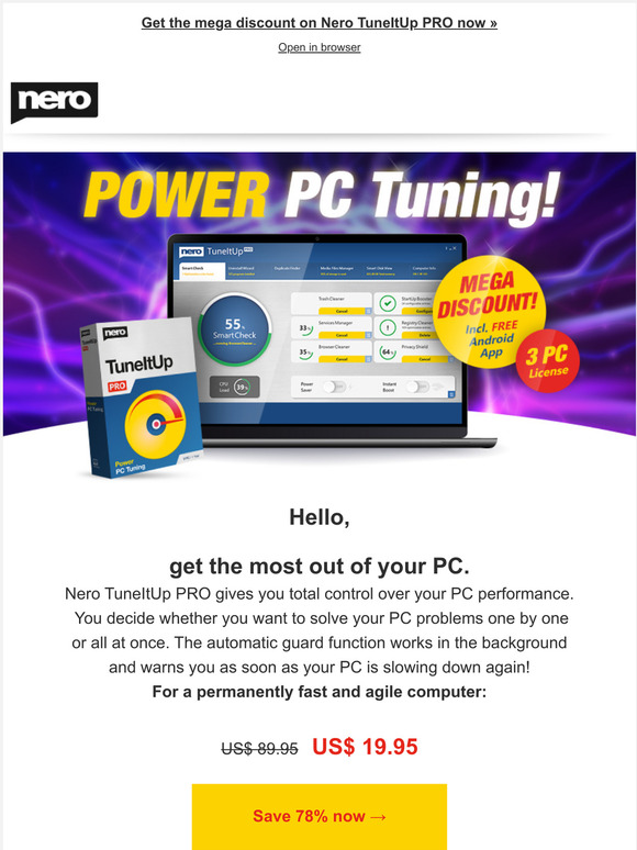 Nero Only Today Now Even Cheaper Milled