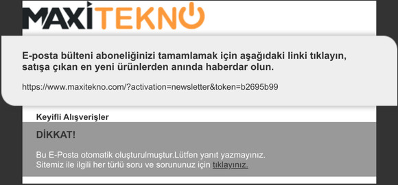 E-Blten Abonelik Onay | Maxitekno.com