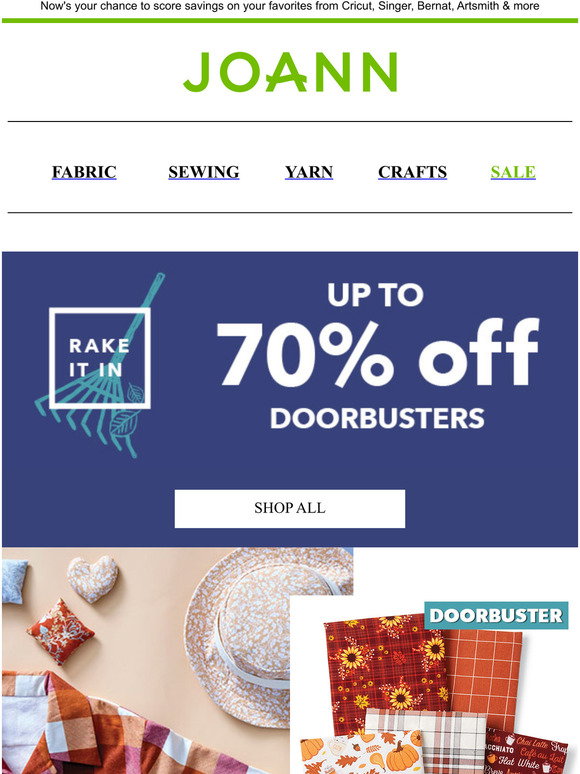 JoAnn: Our DOORBUSTERS have arrived! 3 days to go | Milled