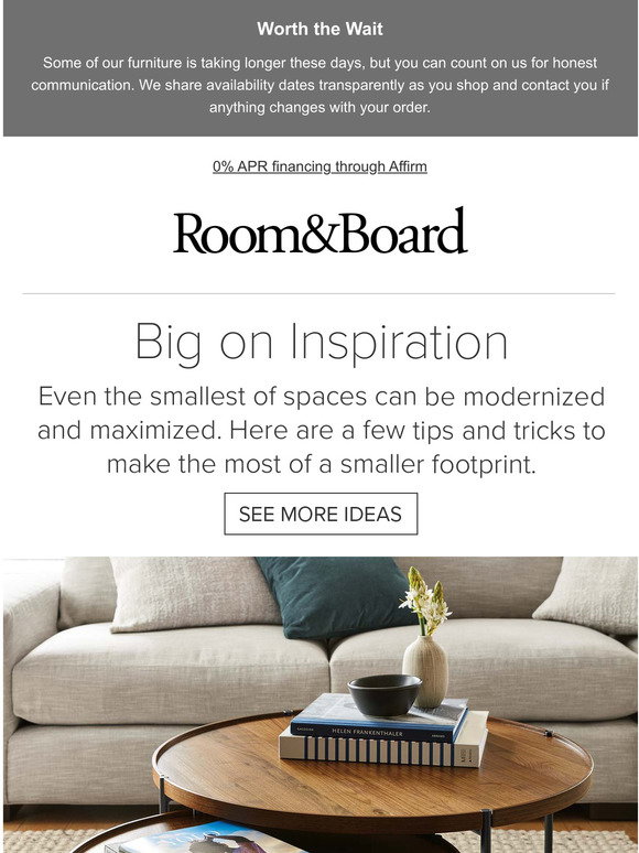 Room & Board: Our top picks for small spaces | Milled - See Top Picks For Small Spaces
