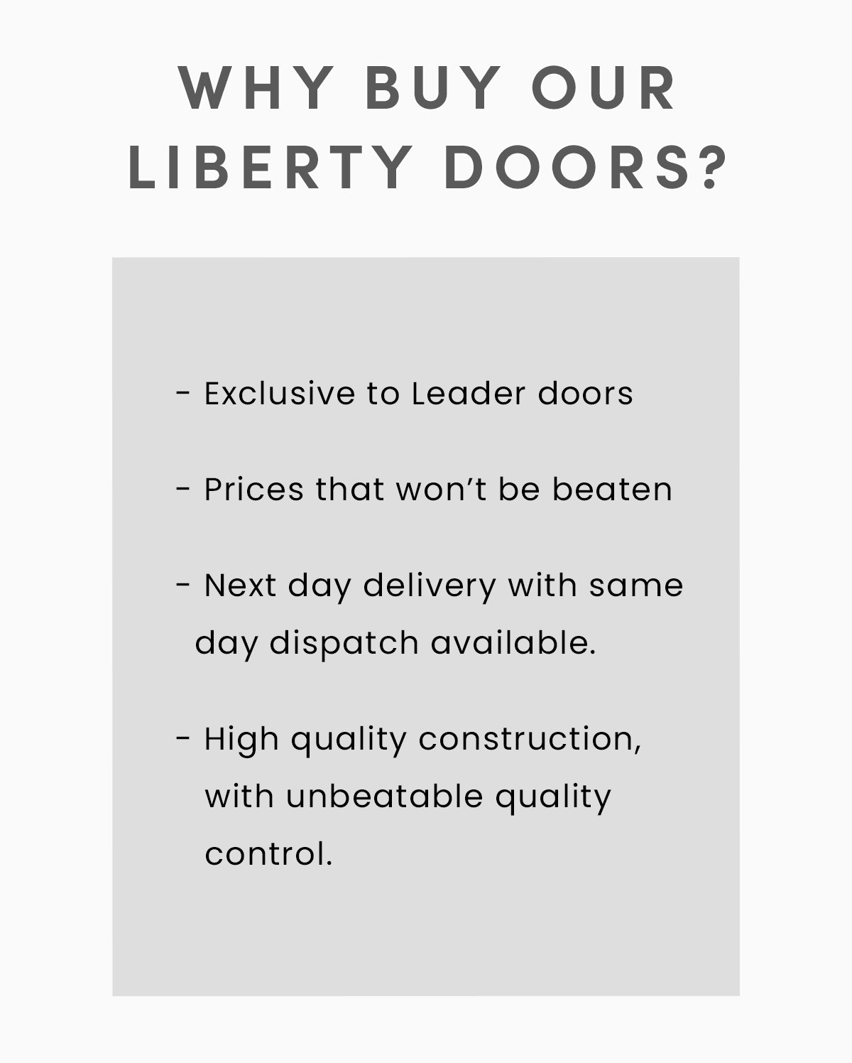 Liberty Doors Internal White Unfinished Farley Door at Leader Doors