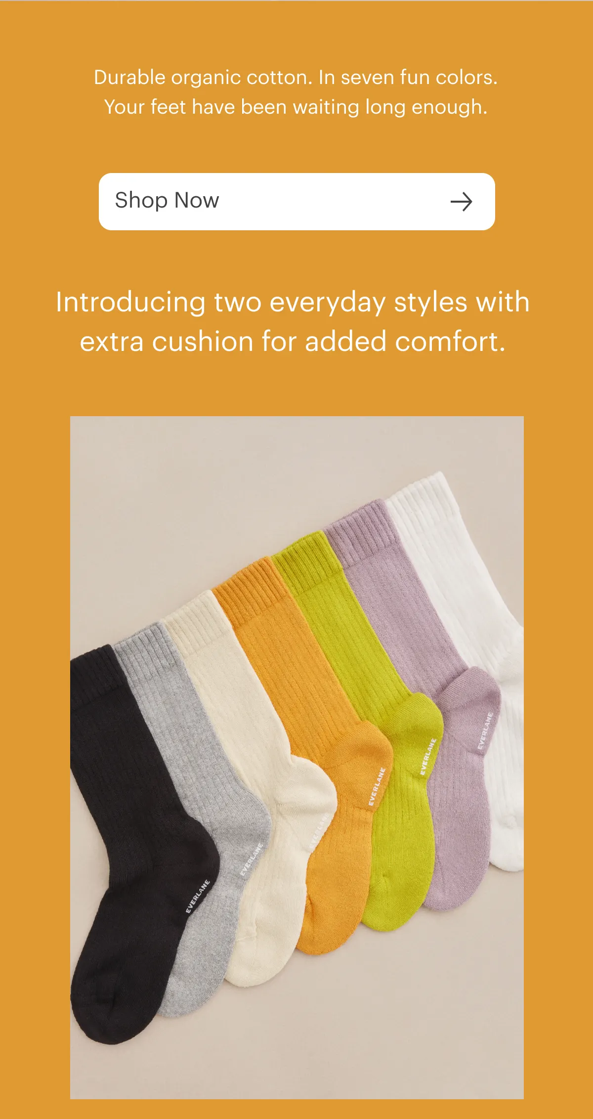 The Organic Cotton Ribbed Crew Sock Three-Pack, $28.