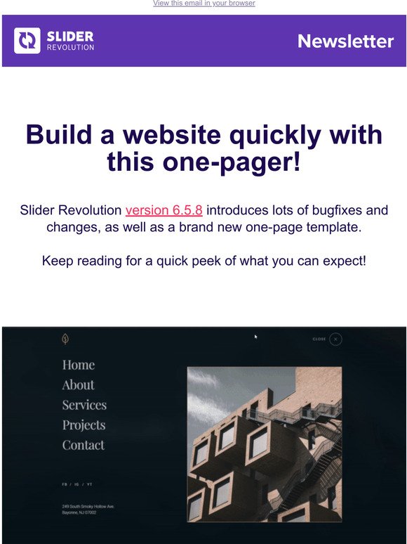 Build a website quickly with this one-pager!
