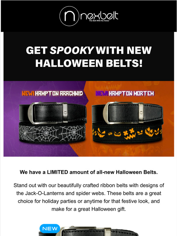 Nextbelt Get Spooky with NEW Halloween Belts! Milled