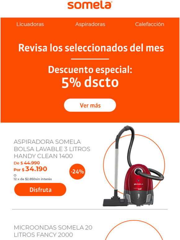 Somela Chile: TEmpiece el mes con 5% DSCTO en productos especiales! | Milled
