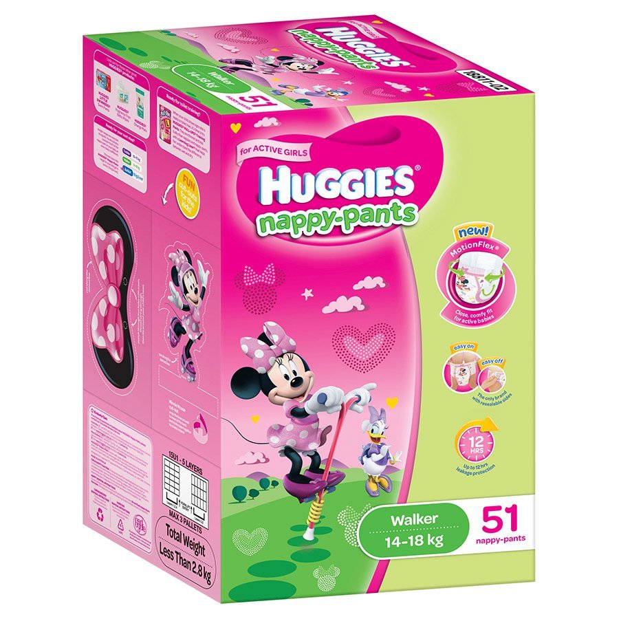Huggies Ultimate Nappy Pants Size 5 Girl 14-18kg 51 s 