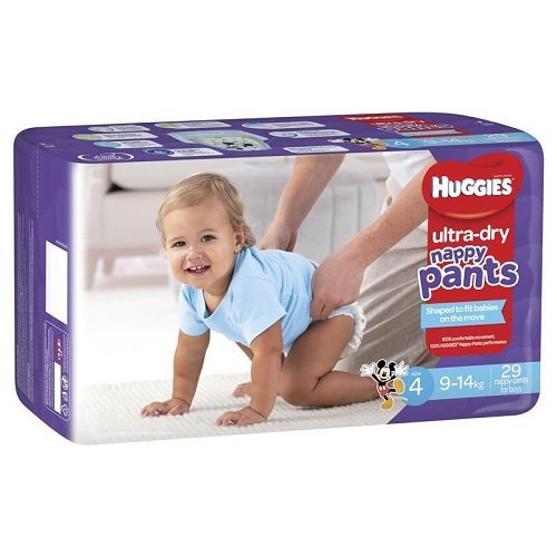 Huggies&nbsp;<br>Ultra-Dry Nappy Pants Size 4 Boy&nbsp;<br>9-14kg&nbsp;<br>29 s