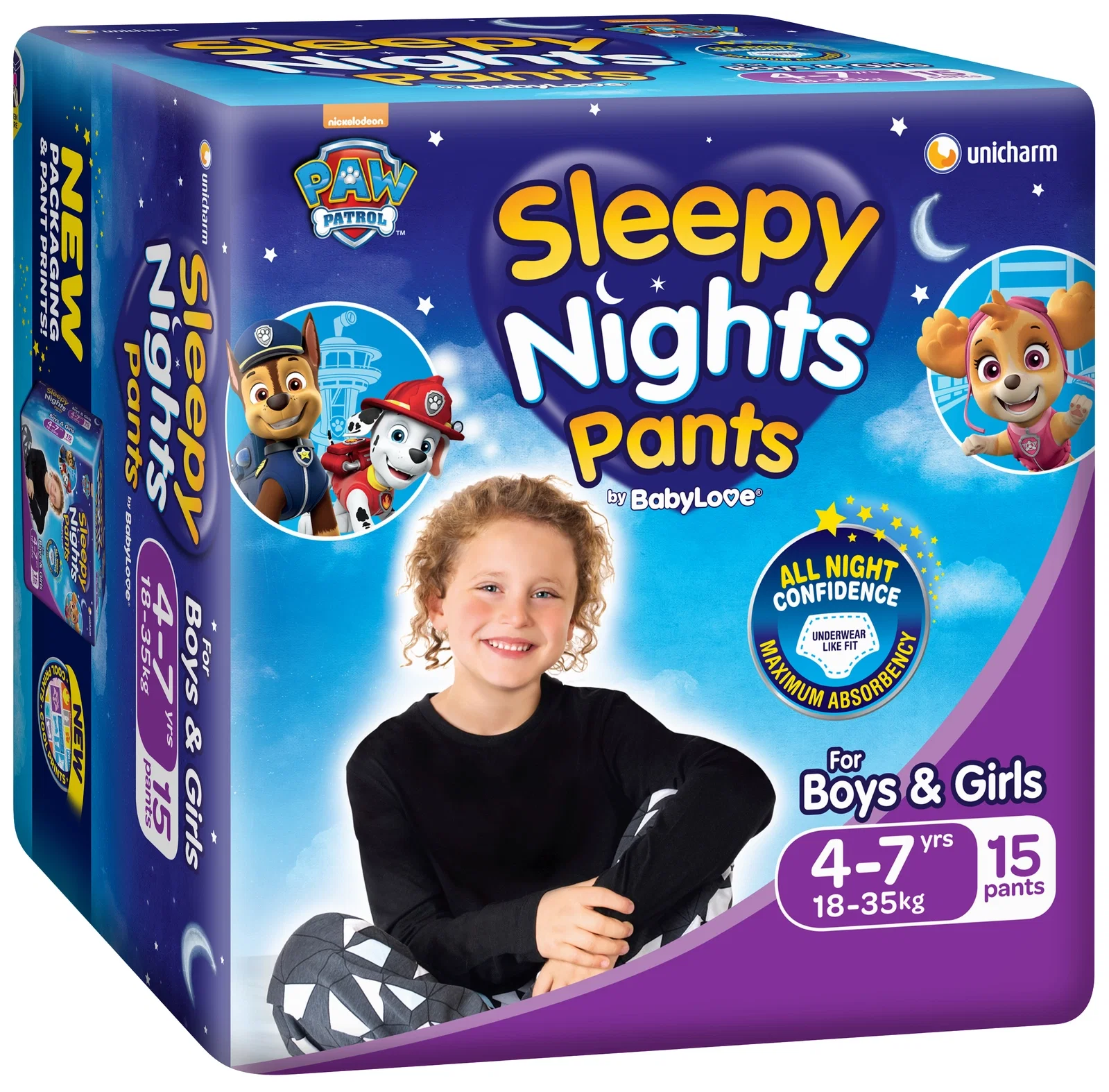 Baby Love SleepyNights Pants&nbsp;<br>4-7 Years&nbsp;<br>18-35Kg&nbsp;<br>15 s