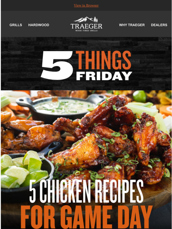Traeger Grills 5 Chicken Recipes for Game Day Milled
