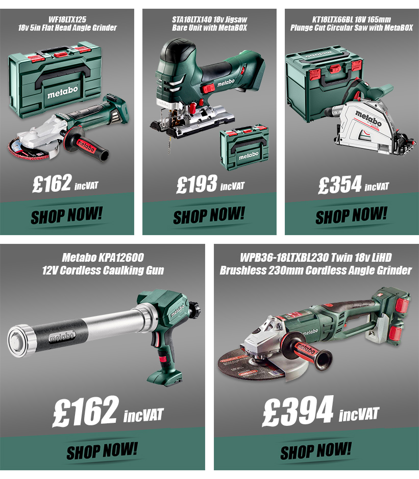 Trade Counter Direct New Metabo 18V Cordless Tools Shop Now