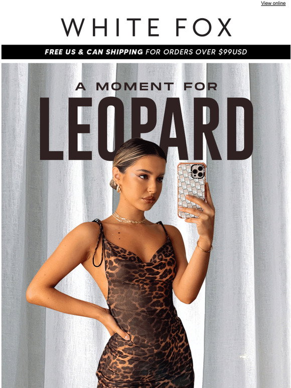 white fox leopard dress Spring Espresso Mini Dress Leopard