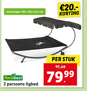 FLORABEST® 2 persoons ligbed