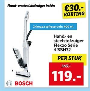 BOSCH® Hand- en steelstofzuiger Flexxo Serie 4 BBH32